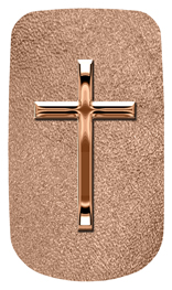 DAROYAL-510-BZ-SH-BZ Bronze Single Cross Shimmer Bronze